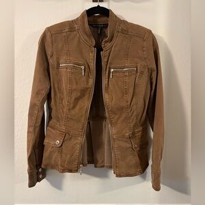 White House Black Market Tan Utility Jacket